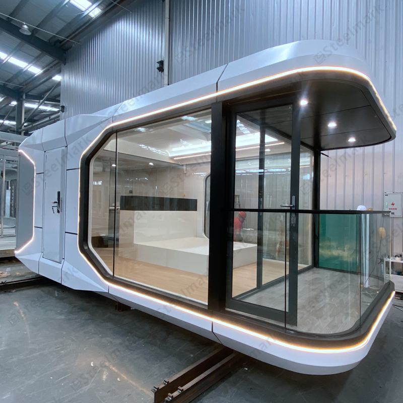 GS-A02 Casa cápsula ecológica personalizada prefabricada de 8,5 metros con balcón