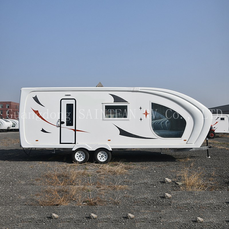SFK-001 caravana de comida con remolque de barra móvil de 2 pisos